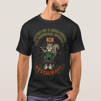 Minha Horta, Seu Restaurante Camiseta Esquilo Engr