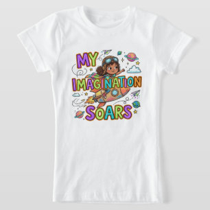 Minha Imaginação Dispara Camiseta de Astronauta Me
