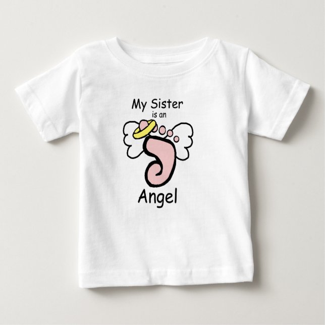 Minha Irmã é uma Camisa de Criança Anjo (Frente)