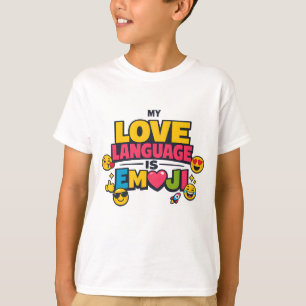 Minha Linguagem do Amor é Camiseta de Emoji para M
