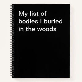Minha lista de corpos que enterrei na floresta