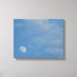 Minha lua diurna - Canvas Premium com brilho