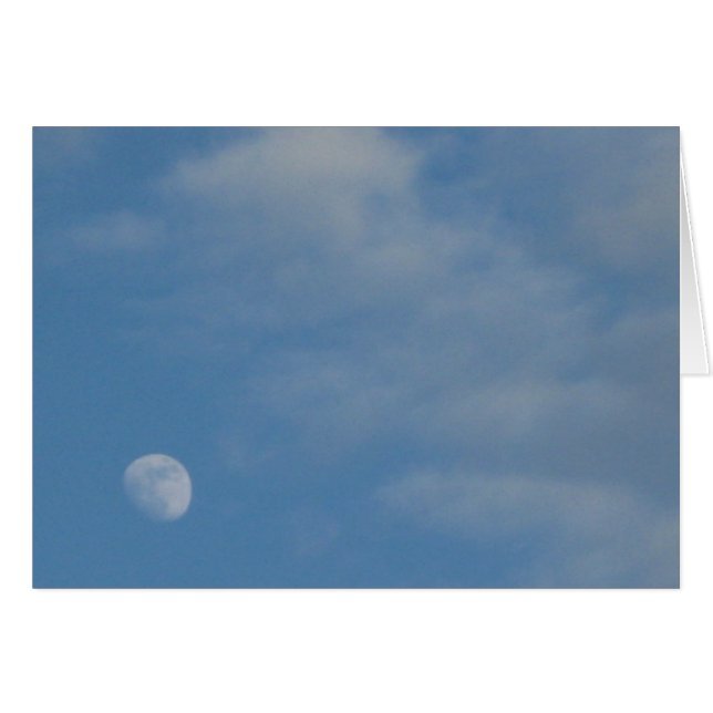 Minha Lua do Dia - Cartão de Saudação Horizontal (Frente Horizontal)