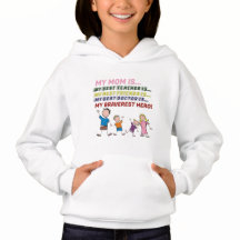 Minha mãe é a melhor. Crianças pullover Hoodie