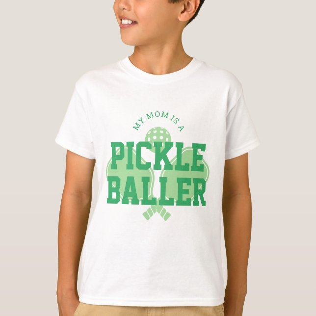 Minha mãe é uma Camisa de Pickleball Kids Pickleba (Frente)
