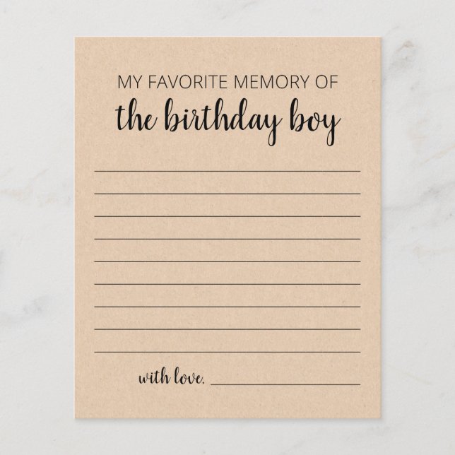 Minha Memória Favorita Do Aniversário (Frente)