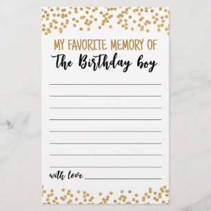 Minha memória favorita do jogo do Birthday boy Par