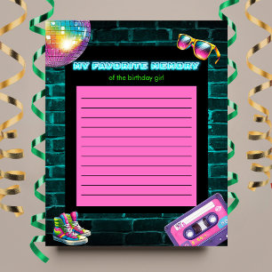 Minha memória favorita Jogo de Aniversário Disco N