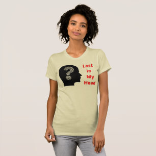 Minha mente, Ajustado de camiseta fina das mulhere