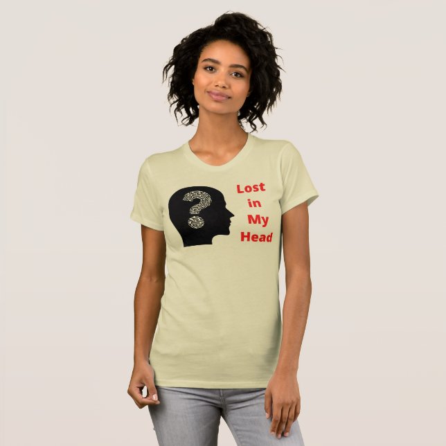 Minha mente, Ajustado de camiseta fina das mulhere (Frente Completa)