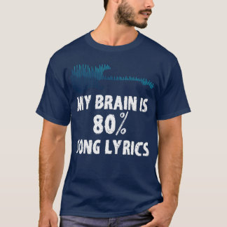 Minha Mente É 80 Letras de Música Camisa Vintage d