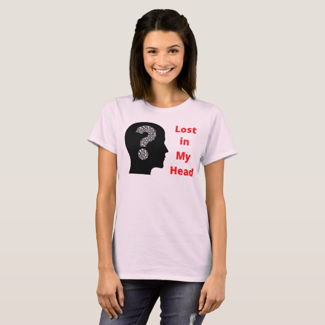 Minha mente perdeu a camisa básica das mulheres (Frente Completa)