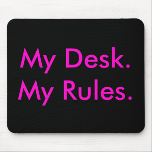 Minha mesa, meu mousepad das regras