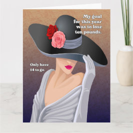Minha Meta Divertido Cartão de Boas Festas Retrô