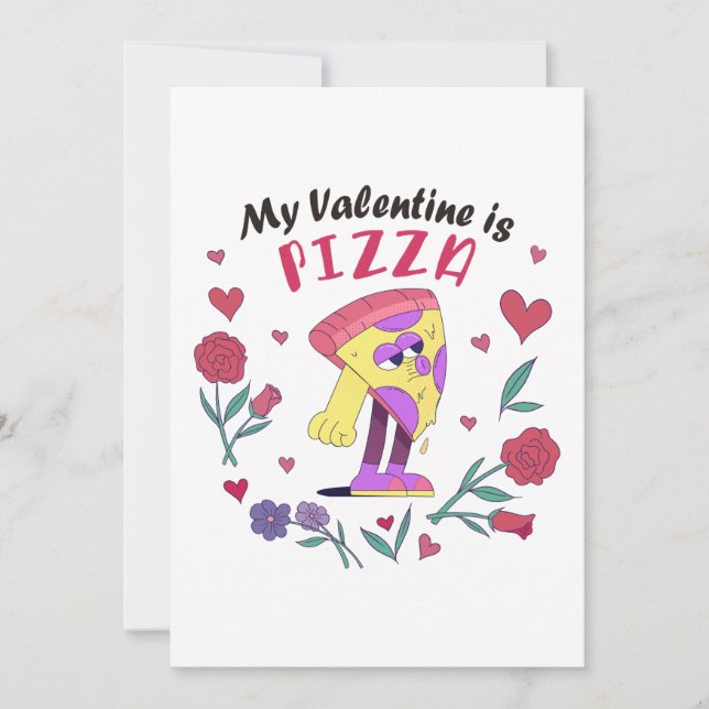 Minha Namorados é Pizza Convite (Frente)