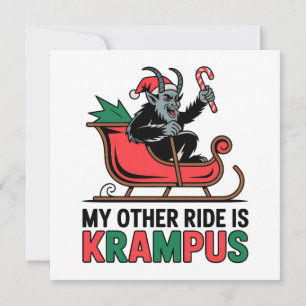 Minha Outra Carona É O Krampus Dirigindo Trenó