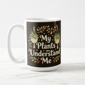 Minha planta me entende Caneca de Café Botânica