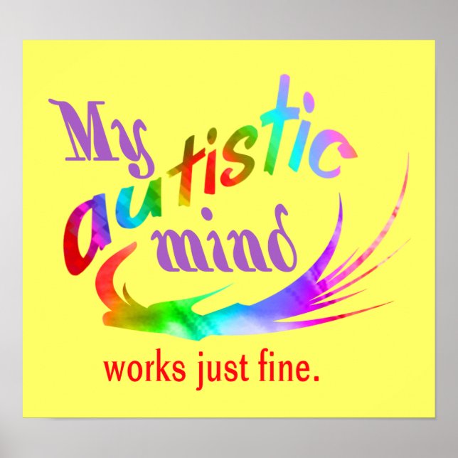 Minha Poster de Mente Autista (Frente)