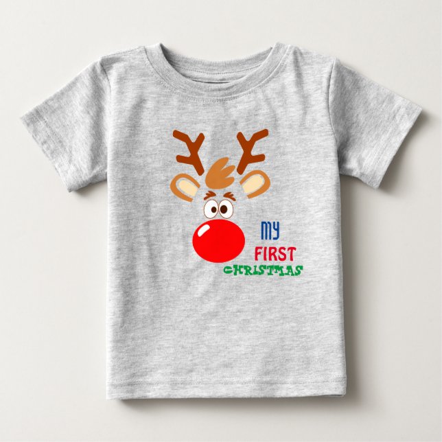 Minha primeira camisa de Natal do BabY (Frente)