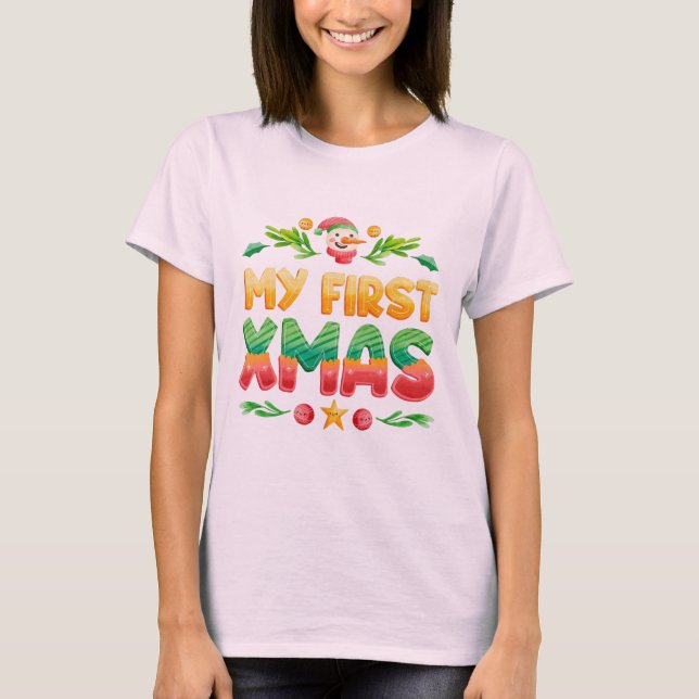 Minha primeira camisa de Natal do Natal (Frente)