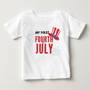Minha Primeira Camiseta de Bebê para o Dia 4 de Ju