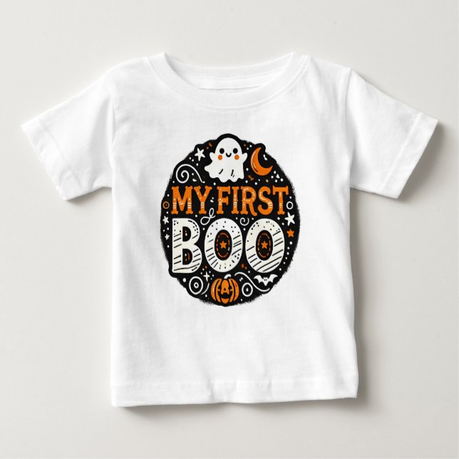 Minha Primeira Camiseta do Bebê do Halloween (Frente)