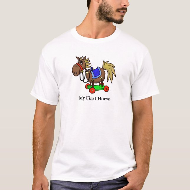 Minha Primeira Camiseta Engraçada Do Cavalo Person (Frente)
