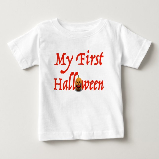 minha primeira criança de camiseta de halloween (Frente)