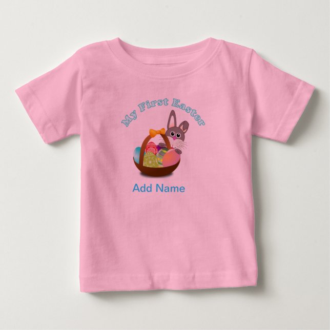 Minha Primeira Páscoa Camisa para Presente de Pásc (Frente)