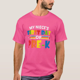 Minha Sobrinha no Primeiro Dia de Aula Camisetas P