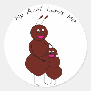 Minha Tia Me Ama Adesivos de Formiga Fofa