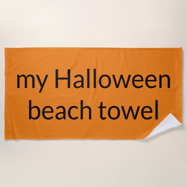 minha toalha de praia de Halloween (Frente)
