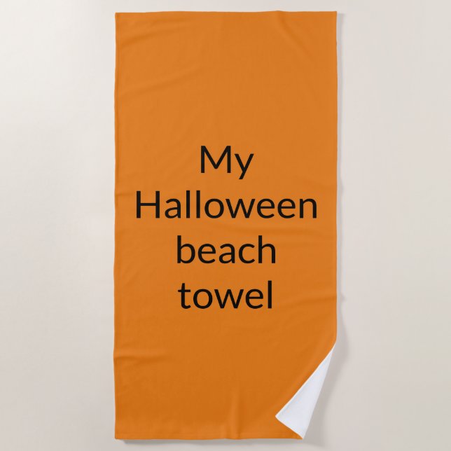 minha toalha de praia de Halloween (Frente)
