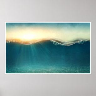 Minha VENDA - sob o poster do oceano da água