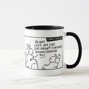"Minha vida está transferindo" a caneca