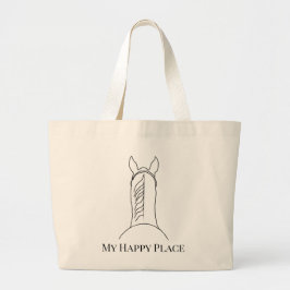 Minhas Bolsas Tote Preto Cavalo Feliz