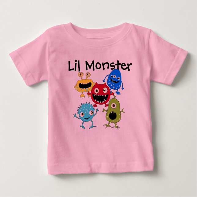 Minhas camisas do bebê T do monstro de Lil (Frente)