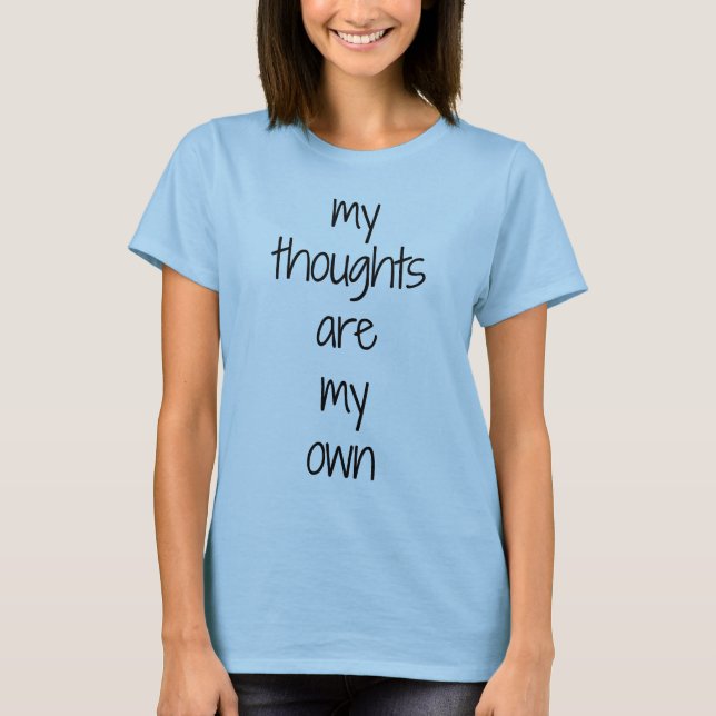 Minhas ideias Camiseta Básica das Mulheres (Frente)