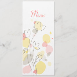 Minhas pétalas de flores de confete moderno menu j