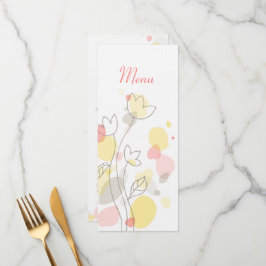 Minhas pétalas de flores de confete moderno menu j
