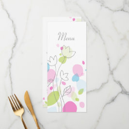 Minhas pétalas de flores de confete moderno menu j