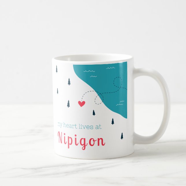 Minhas vidas do coração na caneca de Nipigon (Direita)