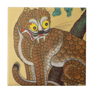 Minhwa Coreano do Tigre Feio do Povo