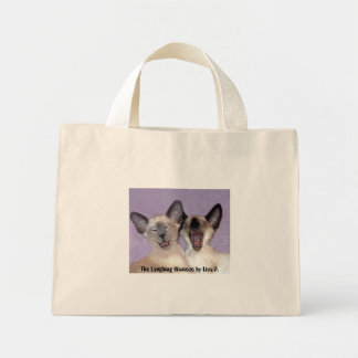 Mini A bolsa de tote azul de Siamese riscada por Lisa