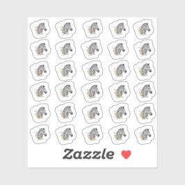 Mini adesivos Zebra com Aquarela