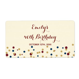 Mini aniversário dos confetes da etiqueta da