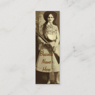 Mini Annie Oakley Oil Grunge Bookmark Cartão de visita