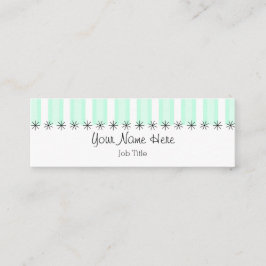 Mini Aqua Stripe cartão de visita skinny