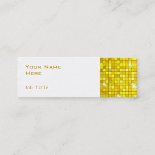 Mini Azulejos Disco Amarelo cartão de visita branco mag