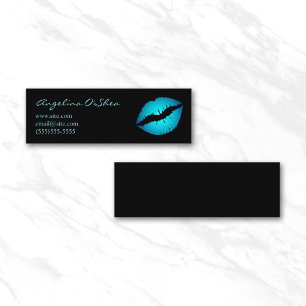 Mini Blue Lipstick Skinny Cartão de visita